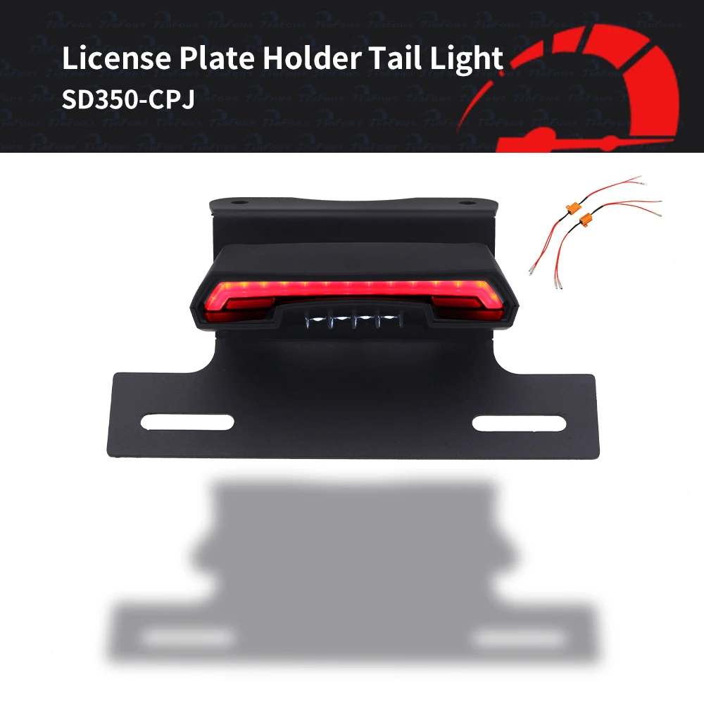 FIT DRZ 400SM 05-21 For DRZ400S DRZ400E 00-21 Registration License Plate Holder LED Tail Light Turn Signal Blinker Lamp