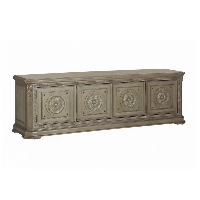 

American light luxury TV cabinet French carved TV cabinet, living room furniture storage cabinet coffee table