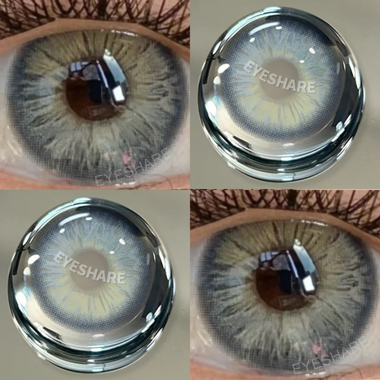 EYESHARE Graue Farbe Kontaktlinsen Für Augen Natürliche Augen Grüne Farbe Linse Kosmetische Weiche Augenlinsen Schönheit Schüler Blaue Linsen Neue