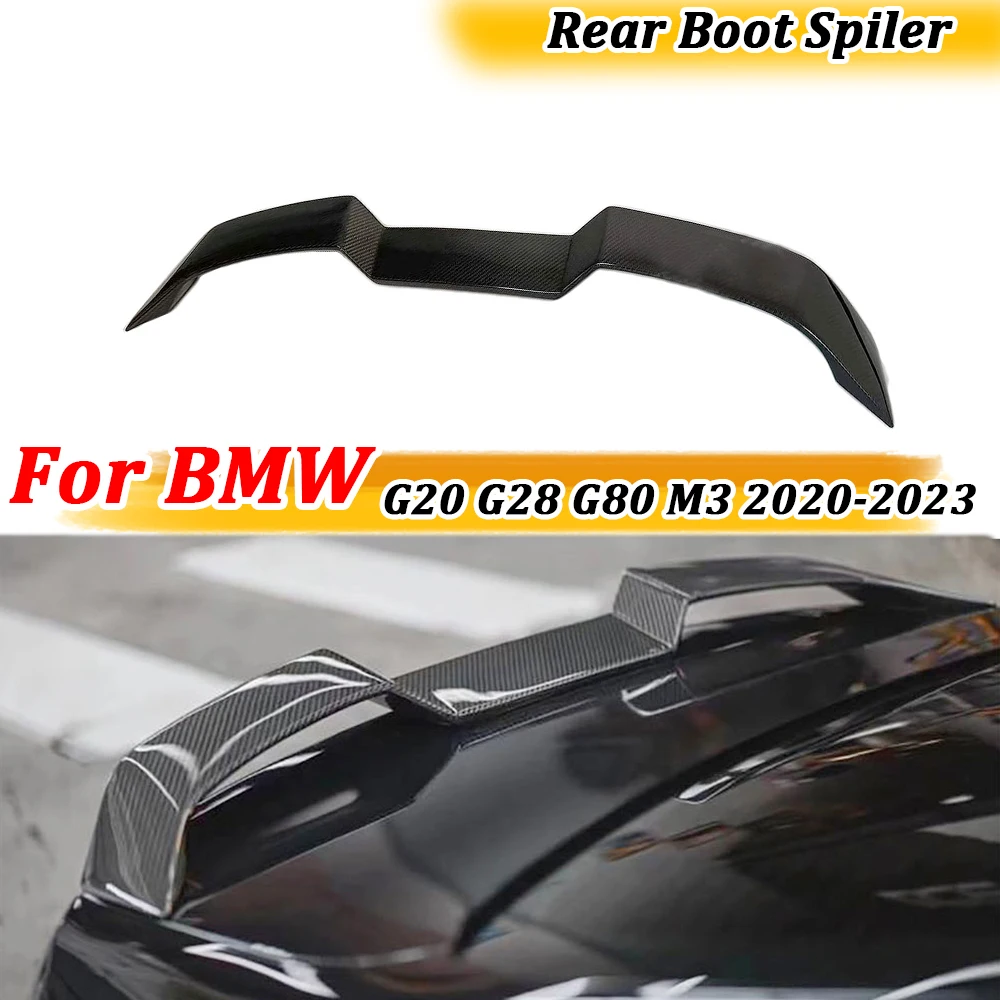 

Rear Boot Spiler Duckbill Spoiler Wing Carbon Fiber for BMW 3 Series G20 G28 G80 M3 Sedan 2020-2023 ABS Car External Decoration