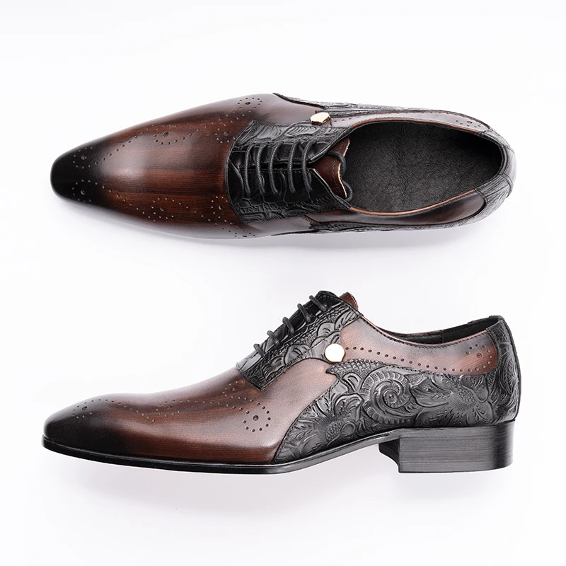 Zapatos de lujo para hombre, calzado Formal de alta calidad, cuero genuino italiano, Oxford, el mejor regalo