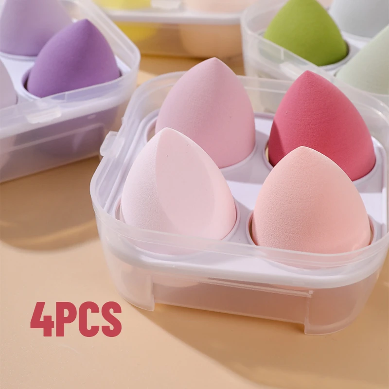 4Pc Beauty Egg Makeup Cosmetic Puff Makeup Sponge Cushion Foundation Powder Sponge Beauty Tool Women Make Up Accessories