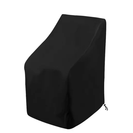 Waterproof Outdoor Chair Covers Black 210D Oxford Fabric Large Overlays for Garden Patio Chairs Deep Seat Protection