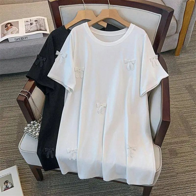 Men's Casual Cross Stitch Embroidered Color Crew Neck Shirt Cotton Short Sleeve round Neck Citywalk A-Line Dress