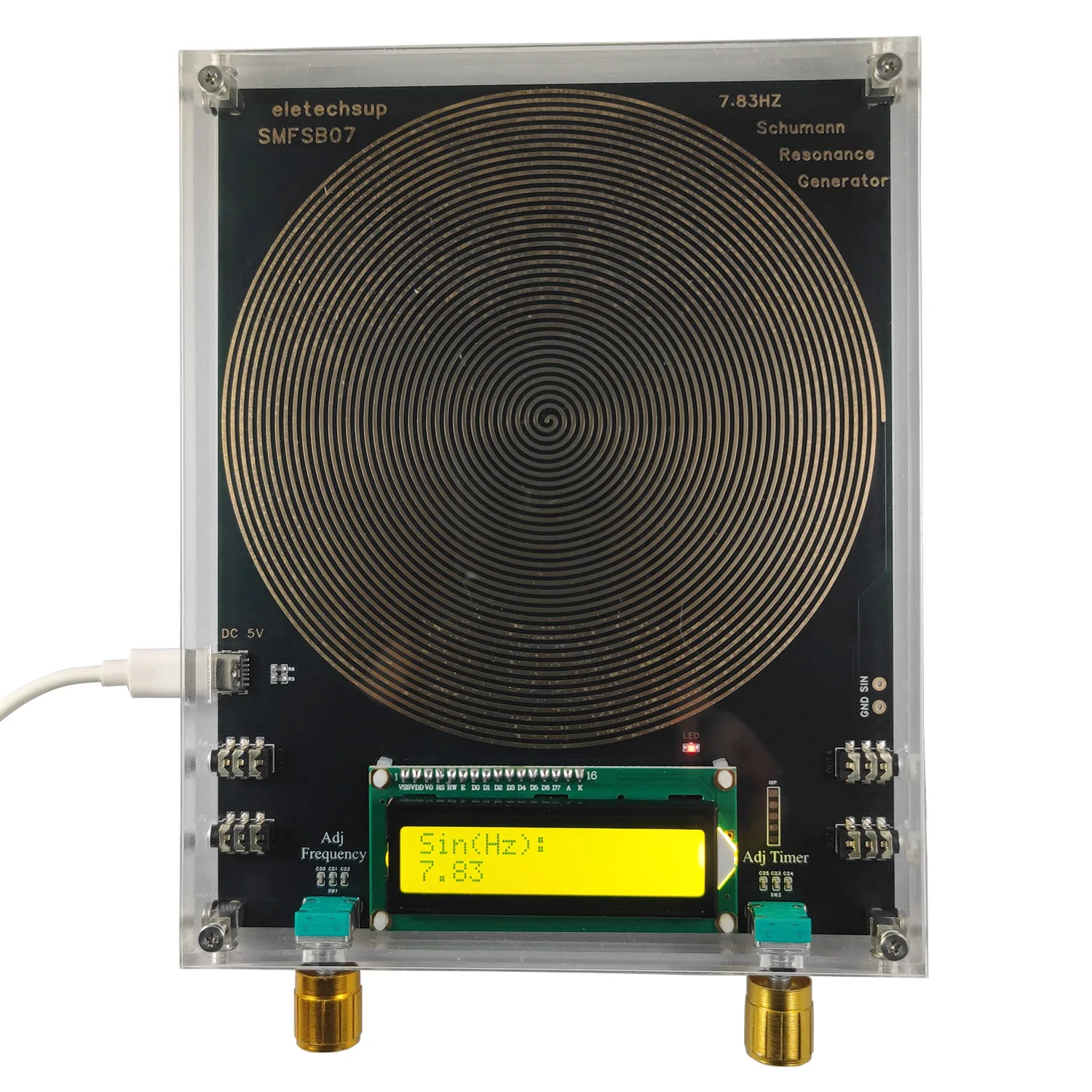 4CH High Power 0.01-100Khz Schumann Resonance Generator Can Connect 4 External Antennas With Cycle Timing Function SMFSB07