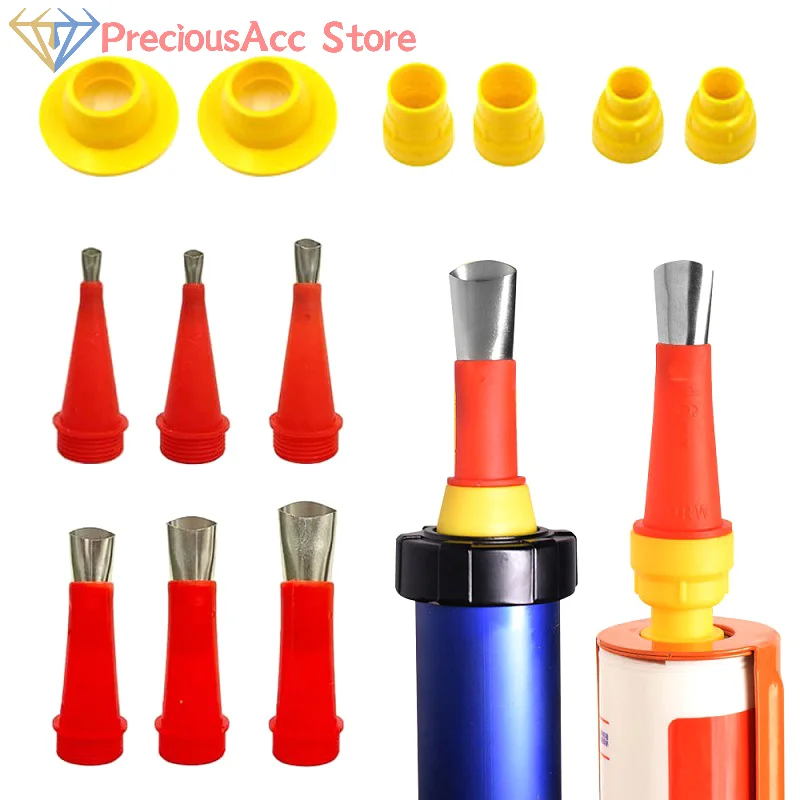 22PCS Stainless Steel Caulk Nozzle Applicator Caulking Finisher Glue Tool Kitchen Bathroom Sink Silicone Sealant Finishing Tool