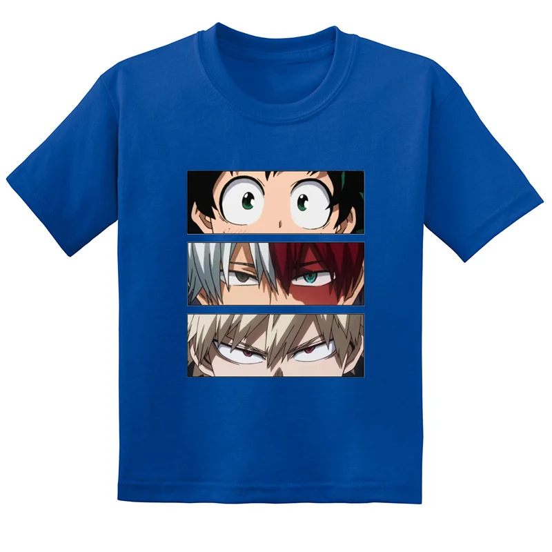 Anime My Hero Academia Print Cartoon Kids T-shirt Boku No Hero Academia Baby Boys Girls Clothes Summer Children Cotton T shirt