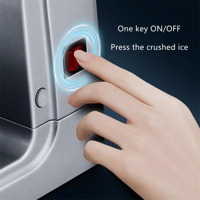 Ice Crusher Electric Shaved Ice Machine Commercial Ice Machine Household Small Double-knife High-power Smoothie Machine 220V