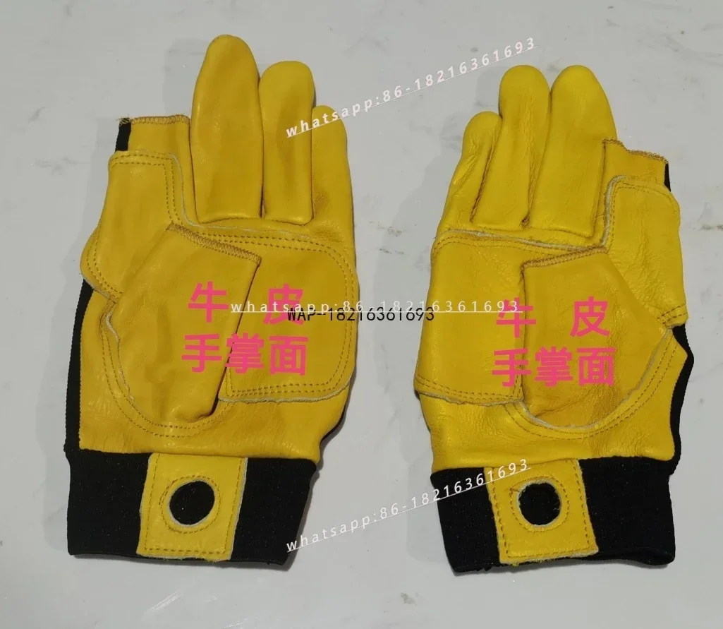 GOOD2026 Aerial Work Rope Downhill Cliff Downhill Cowhide Gloves