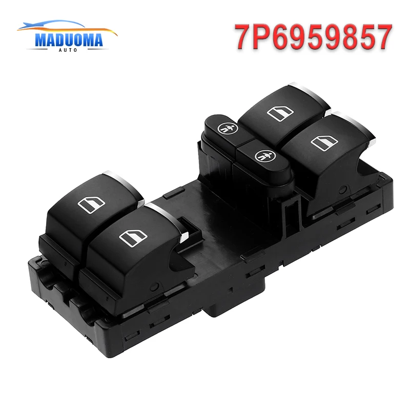 New 7P6959857 7LE959857E Window Switch for VW Touareg Touran Sharan 2011 2012 2013 2014