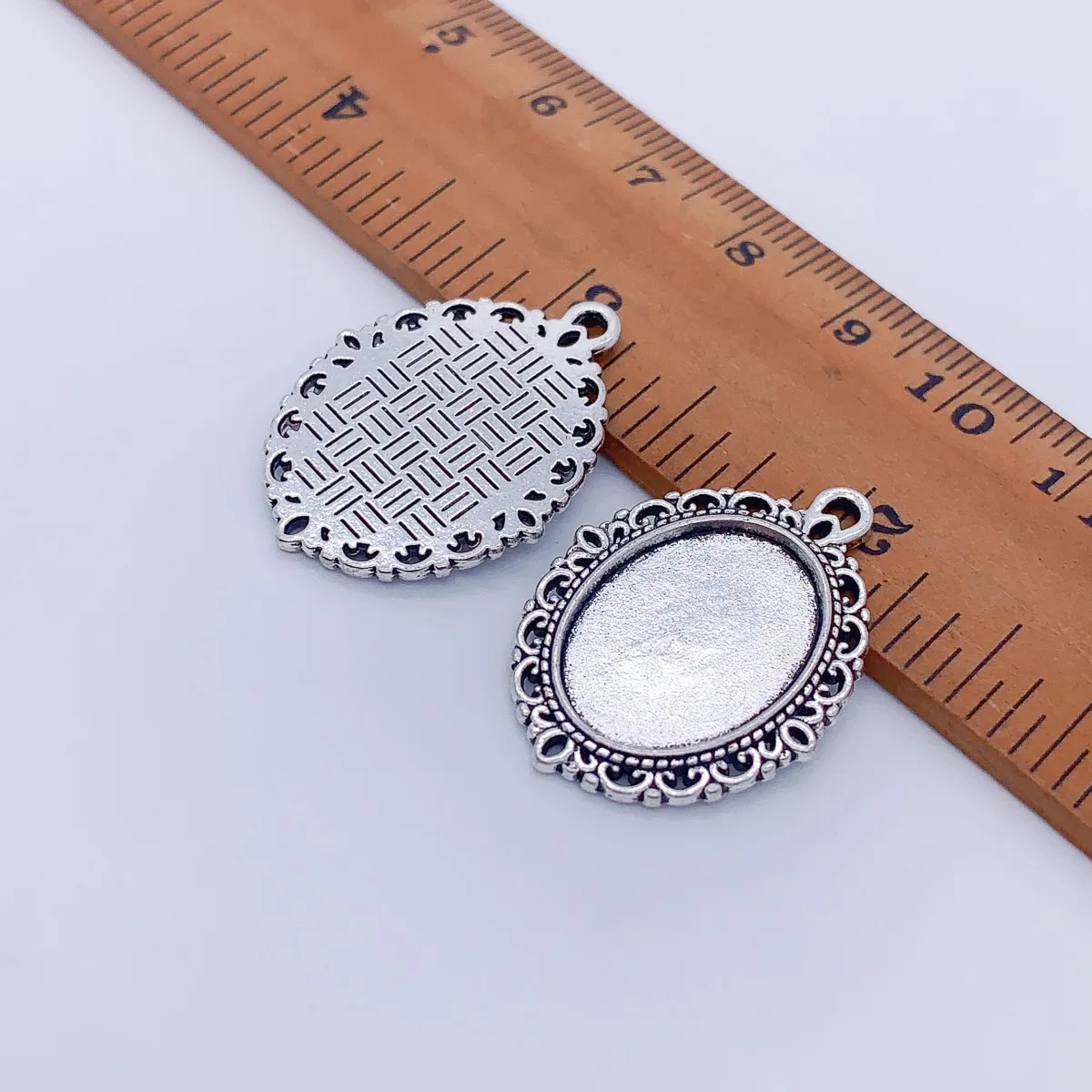 Onebeading Fit 13x18mm Oval Cabochons Pattern Glass Charm Base Blank Setting Bezel For DIY Making accessories Gift 20pcs K06366