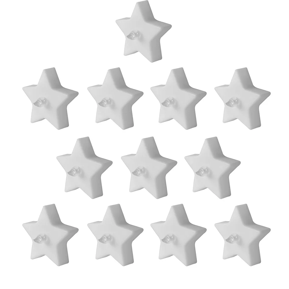 

12PCS LED Electronic C les Flameless Operated Star Lamp for Safe Eco Friendly Warm Atmosphere