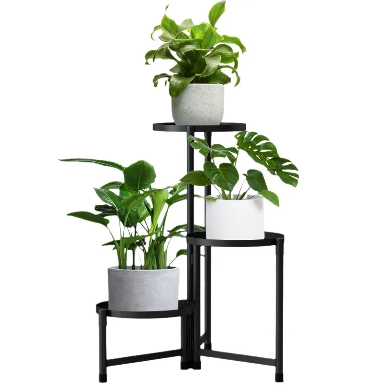 Modern DIY Metal Planter Stand Plant Pots 3Layer Flower Stand for Indoor Outdoor Home Decor