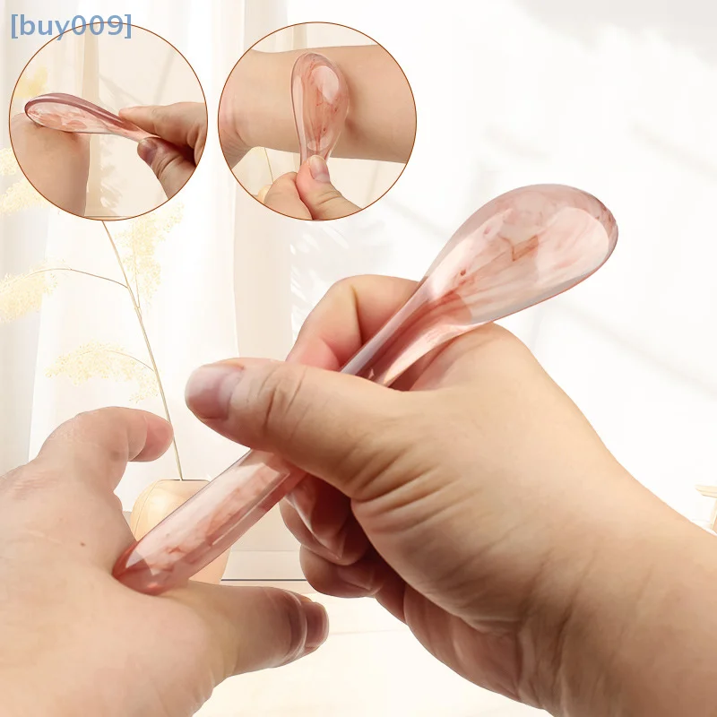 

Resin Massage Wand Spoon Body Gua Sha Tool Acupoint Pen Eye Massage Stick Cream Applicator Meridian Face Skin Care Tool