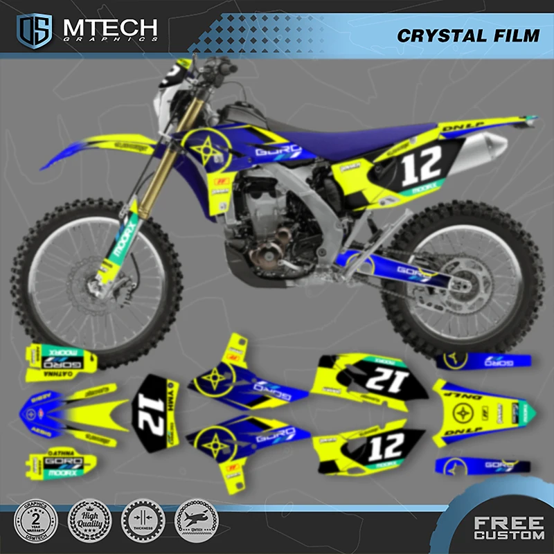 

DSMTECH Motorcycle Graphics Background Decals Stickers Kits for YAMAHA WRF450 2012 2013 2014 2015 008