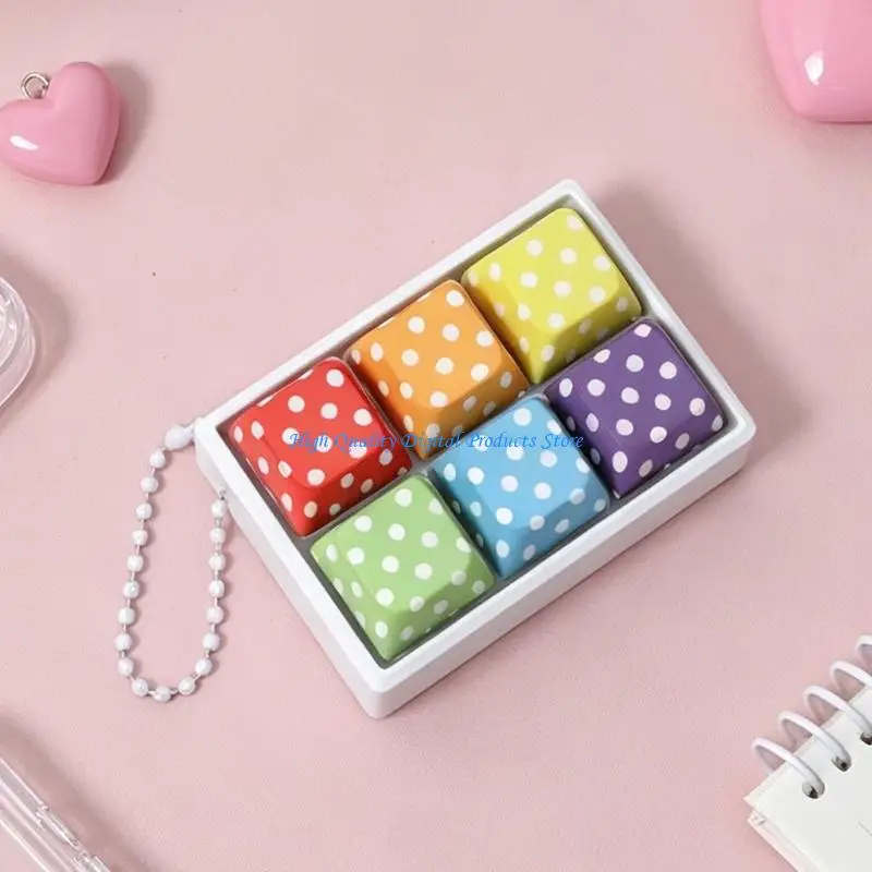 U2JE Dotted Keycap Keychain Desk Toy with Quick Return Press for Daily Break Use