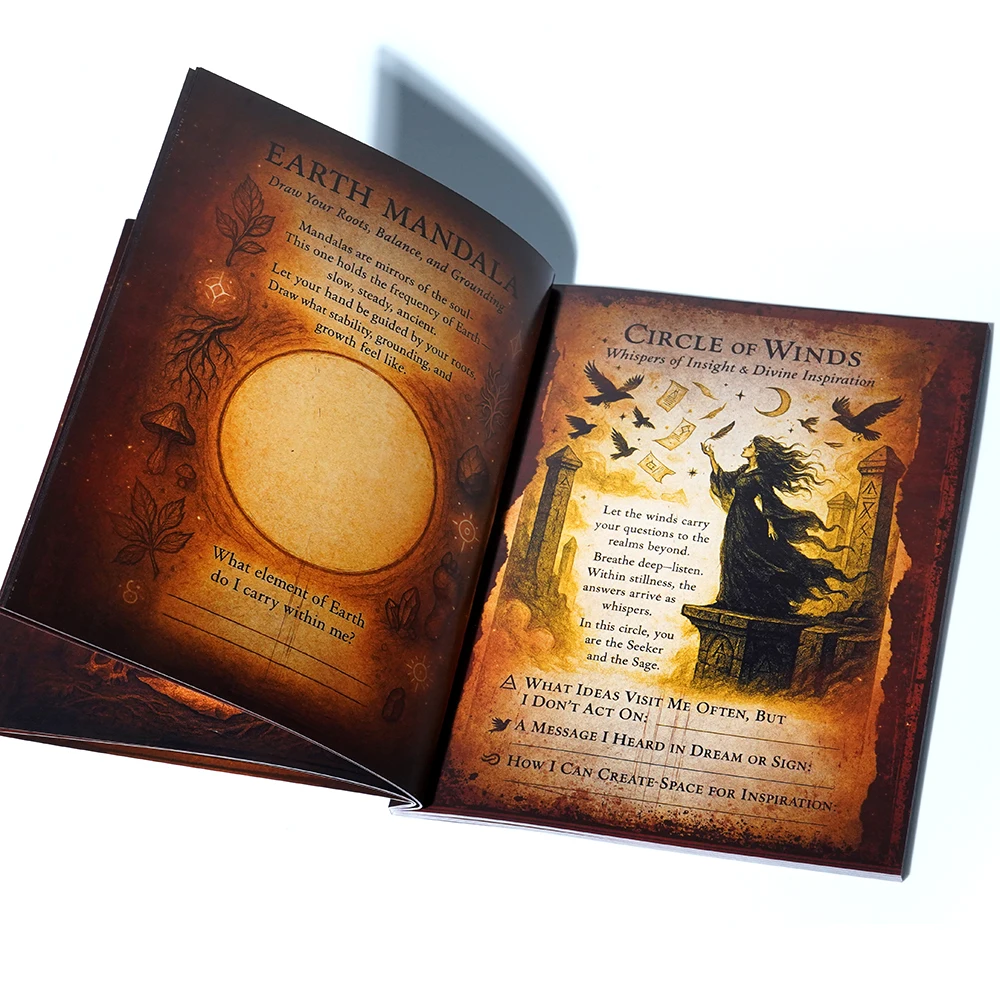 Das Heilige Labyrinth „A Witch's Self-Discovery Codex erkunden 74 Seiten Mystieal Self-Diseovery Shadow Work Grimoire Growth Work“.