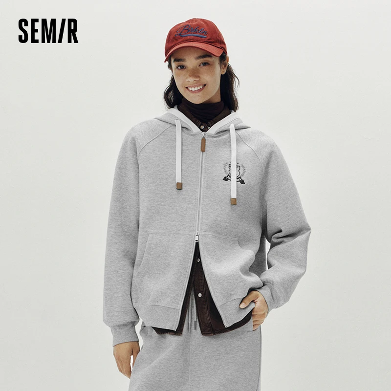 

Женская куртка Semir с вышивкой и рукавами реглан, свободные осенние топы 2025, женская зимняя одежда, женская верхняя одежда