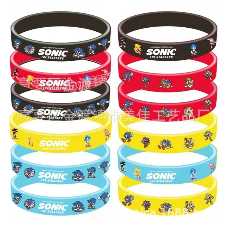 Sonics Bracelet Figures Hot Game Child Cartoon Silicone Wristband Bracelets Birthday Party Gifts Cosplay Accessoires Boys Xmas