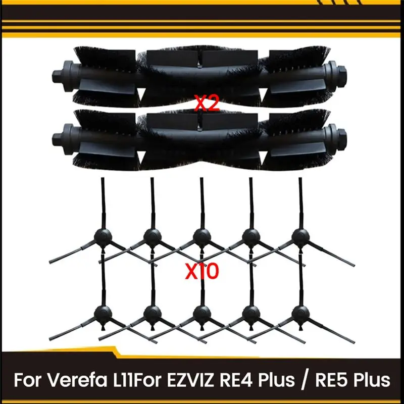

12PCS Accessories Kit For For Verefa L11for EZVIZ RE4 Plus / RE5 Plus Vacuum Cleaner Accessories Main Brush Side Brush