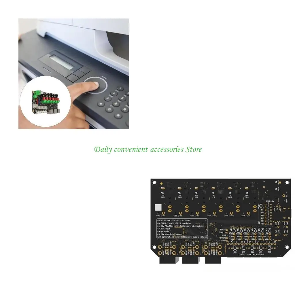 

97QB Printing Hexa Distro Fusions Module 24V Power Allocation CAN2.0 Connection