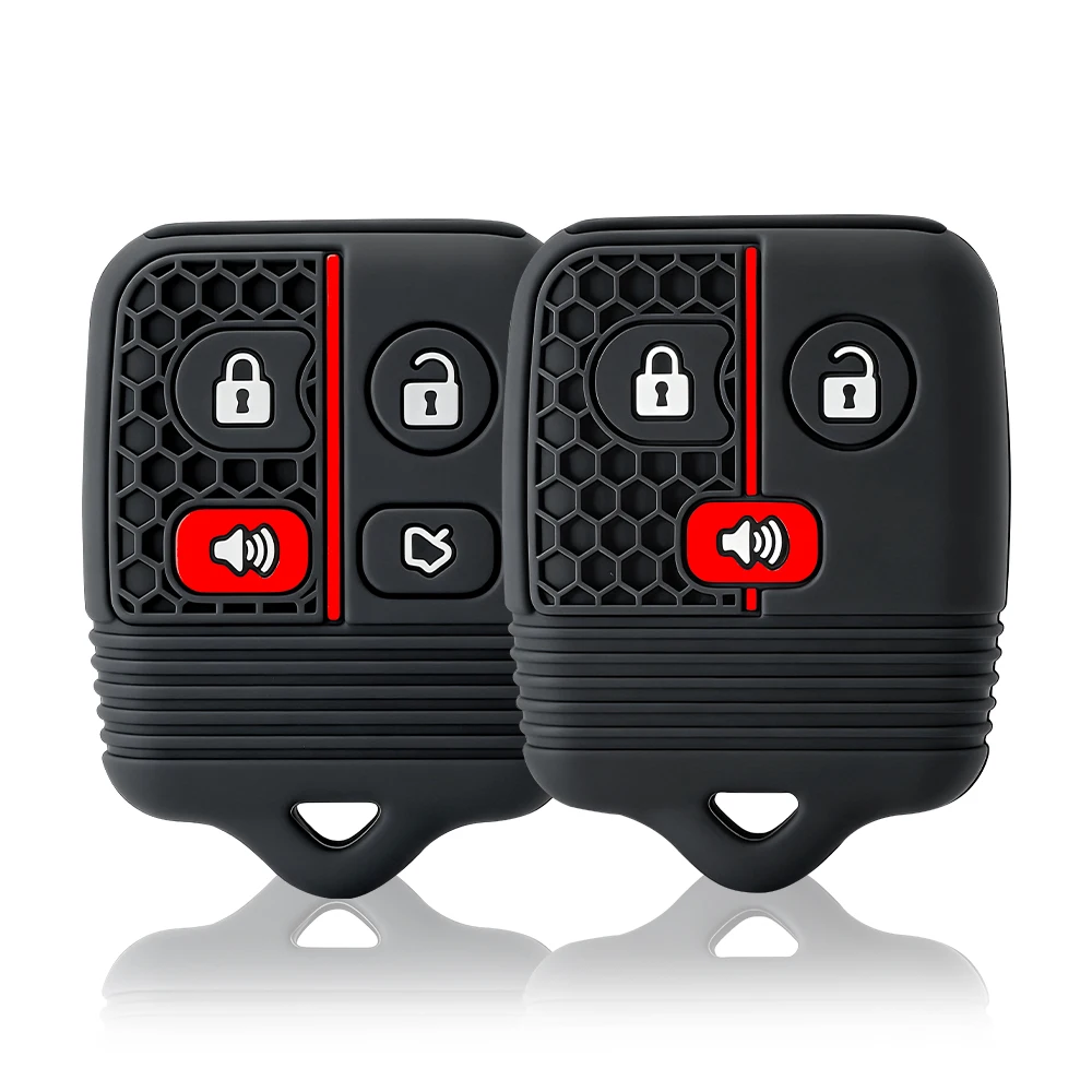 3/4 Buttons Silicone Car Remote Key Shell Case Fob Cover for Ford Focus Complete Escape Mustang Explorer Lincoln Town Sport
