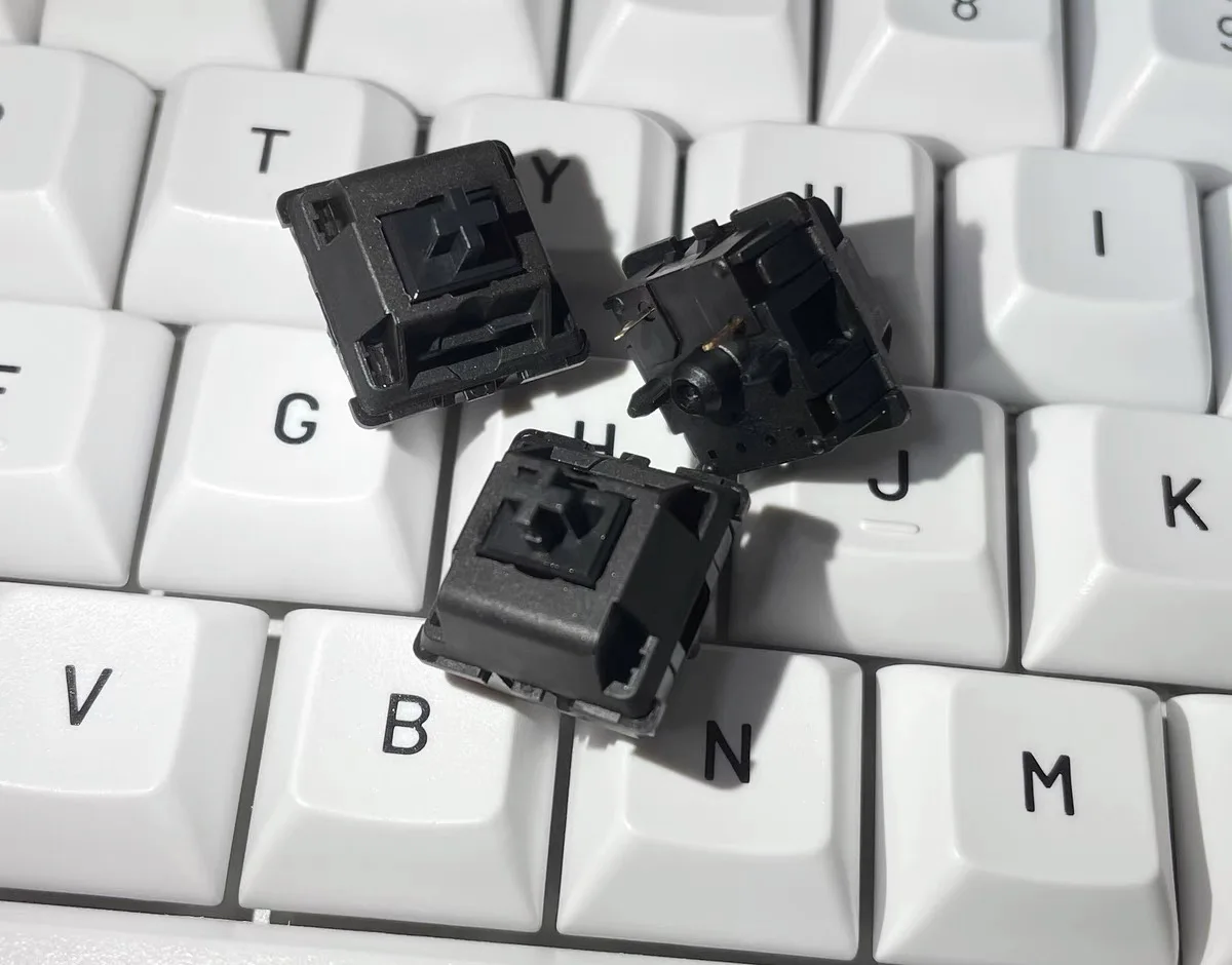 

JWK Black Axis C Black Switch V1 For Mechanical Keyboard Adjust Linear Shaft 5 Pins Pom Gold Plated Spring For Game Can