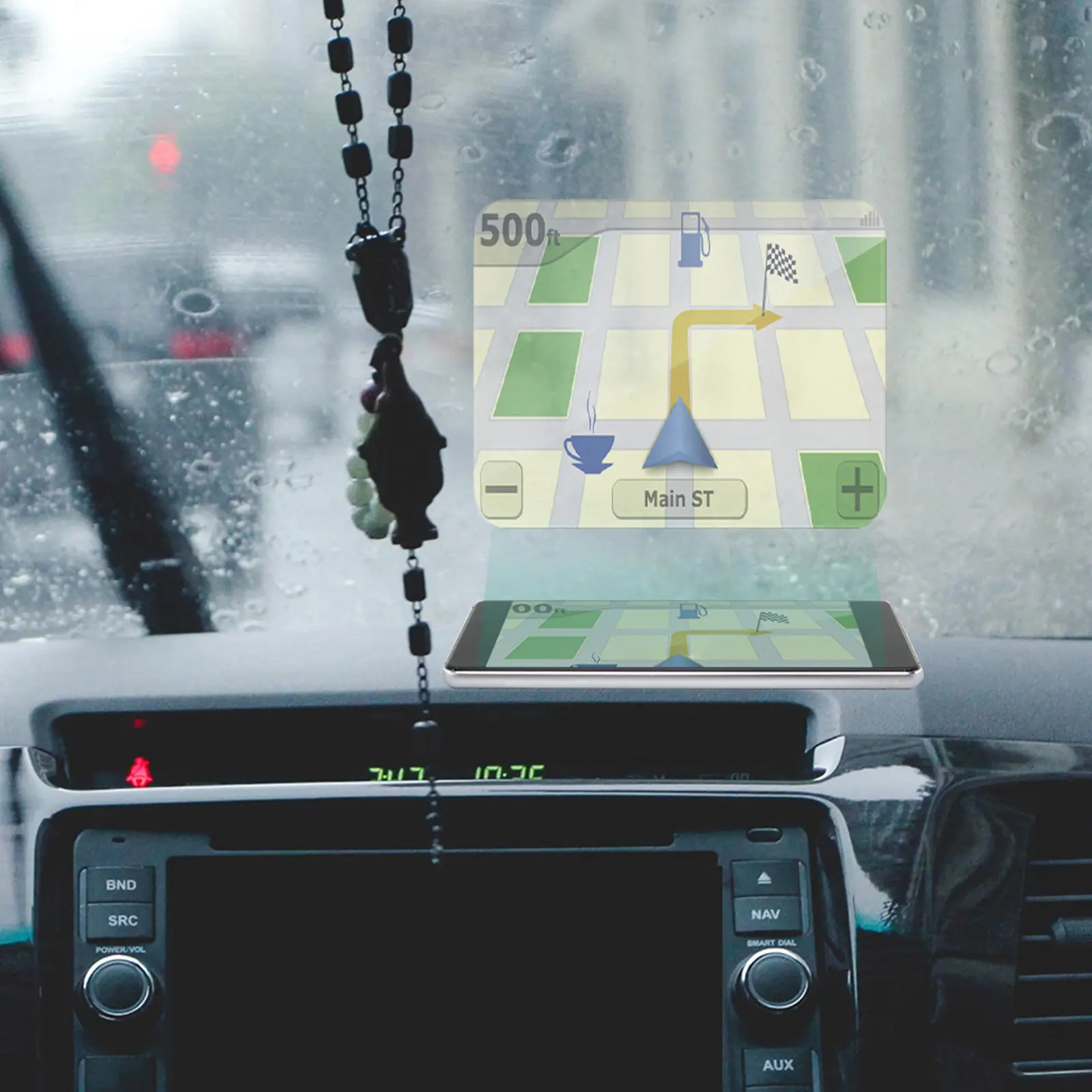 5Pcs Car Display Reflector Film Windshield Anti Reflective Head Up Display Projector Screen for Navigation Phone Projection