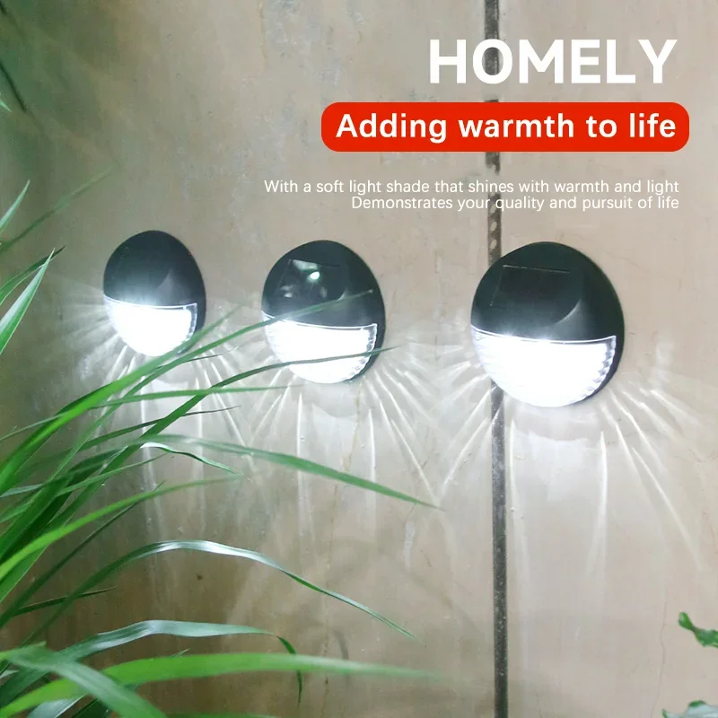 16Pcs LED Solar Fence Light Outdoor Waterproof Garden lampada da parete solare per scale Step Fence Yard Pathway Decoration Lighting Lam