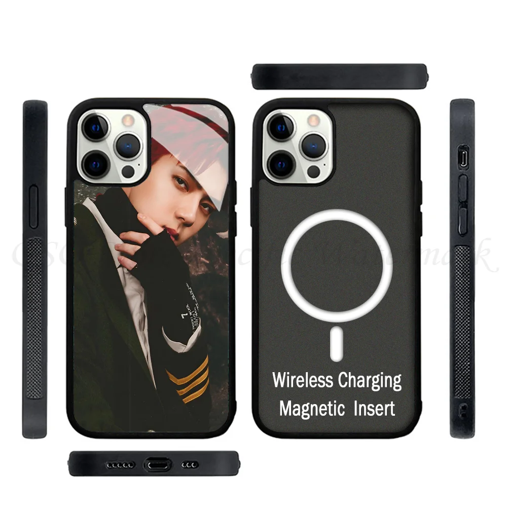 Funda de teléfono Kpop SE HUN E-EXO, carcasa de TPU con espejo, para IPhone 15, 14, 13 Pro Max, 11, 12 Mini, Alex