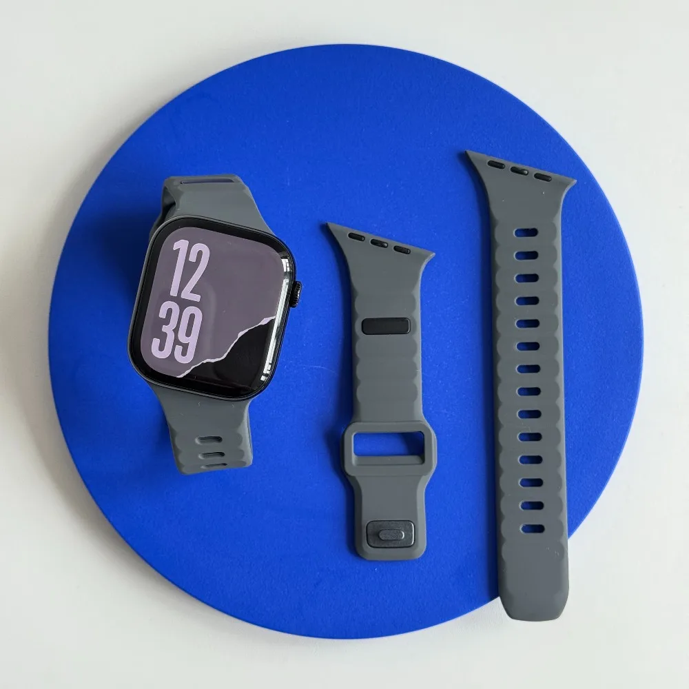 Silikon-Sportarmband für Apple Watch Band Ultra 49mm 40mm 41mm 44mm 45mm 46mm Correa Armband iWatch Serie 11 10 9 8 7 6 5 SE