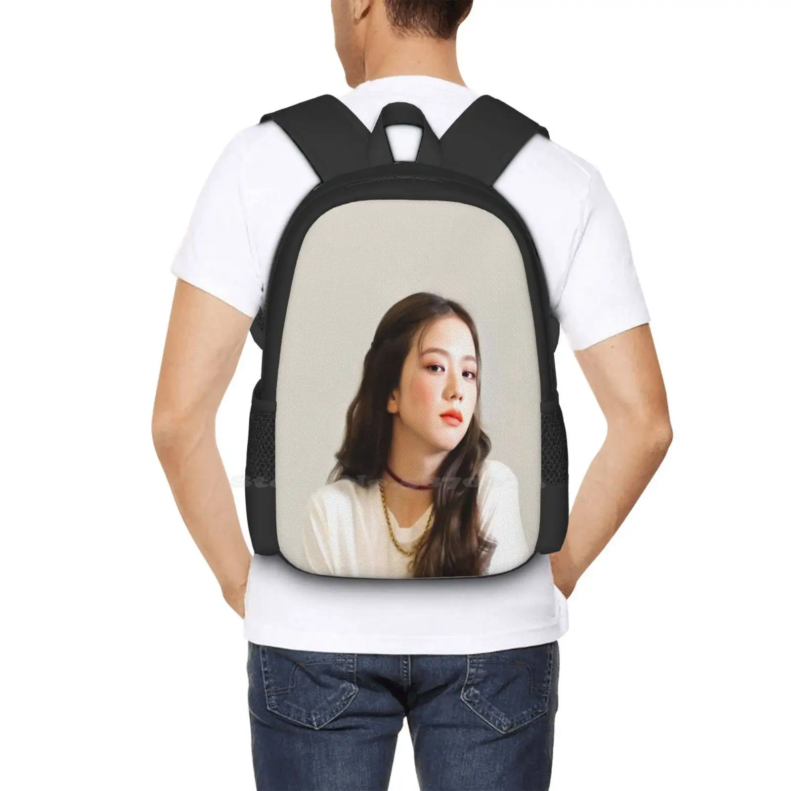 Jisoo Pattern Design Bagpack School Bags Jisoo