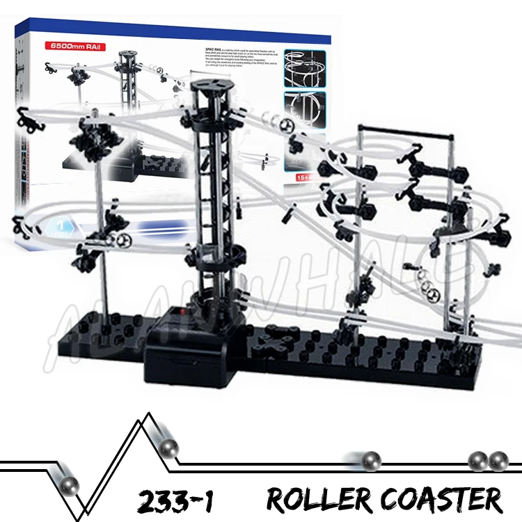 650 centimetri Rail Livello 1 Marmo Run Labirinto Montagne russe Ascensore elettrico Modello di Costruzione Ragazzi Set Educativi Rolling ball Scultura