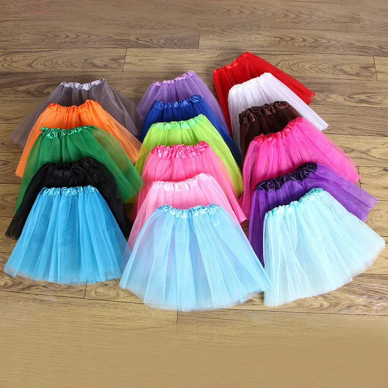 Kids Girls Tulle Tutu Skirt for 2-8Y Children Stage Ballet Dance Clothes Party Clothing Accessories Bubble Fluffy Skirt