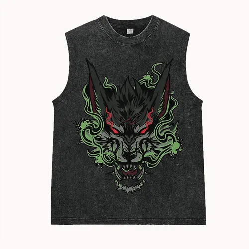 2025 Anime Arcane Vander camisetas sin mangas chaleco lavado camiseta hombre mujer ropa de calle Tops Fans regalo