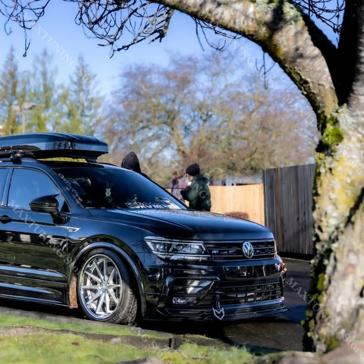 

Pair Rearview Mirror Cover For Volkswagen Tiguan MK2 2017-2022 Car L/R Side Mirror Caps Shells Frame Add-on Exterior Bodykits