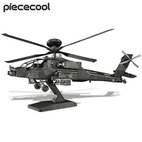 Piececool 3D Puzzles AH-64 Apache Metal Assembly Model Kits Birthday Gifts for Adults Jigsaw Diy Toys Collection