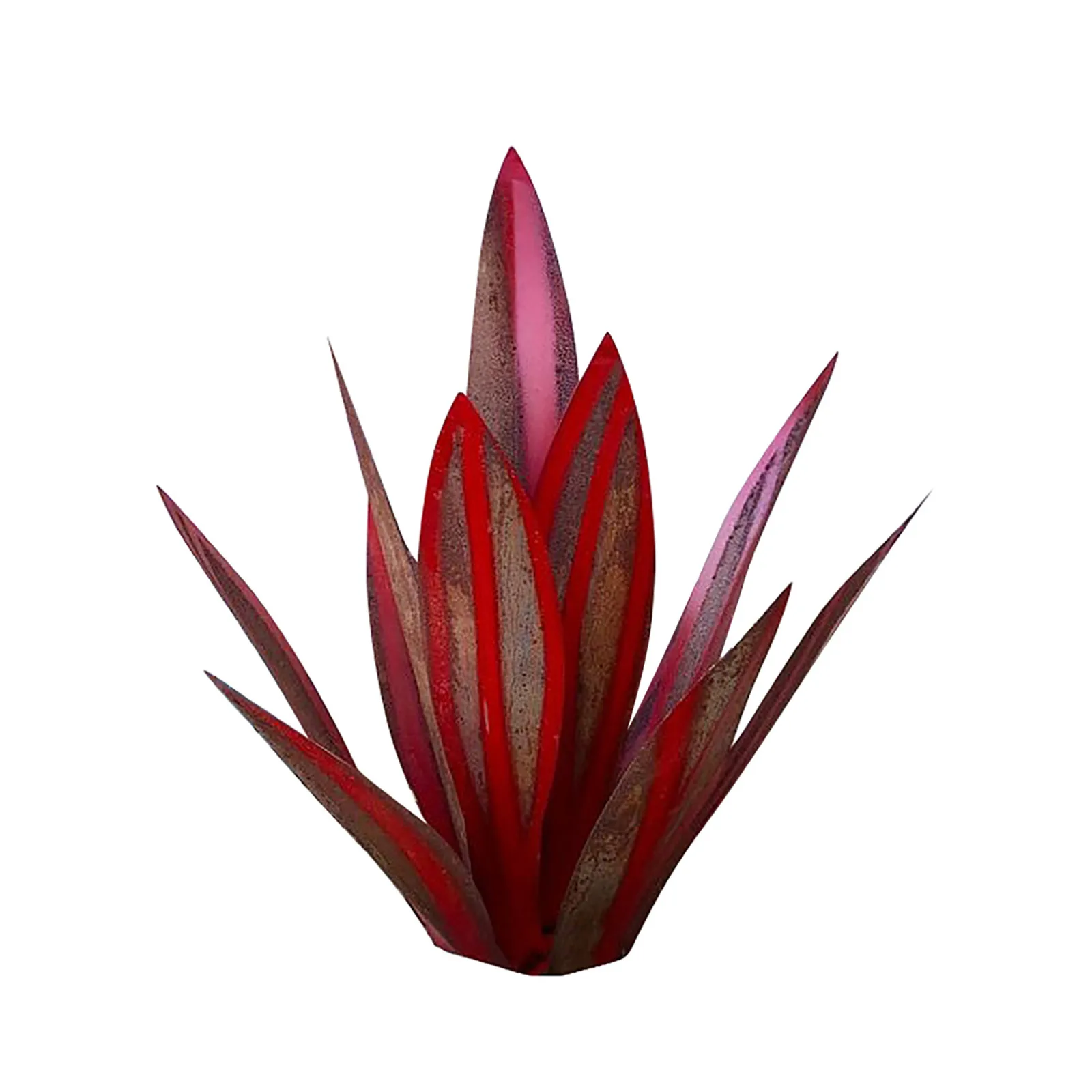 25“ Tequila Rustic Sculpture Metal Agave Plants Hand Painted Garden Statue Ornaments Home Decor Yard Statue Outdoor Lawn Decor