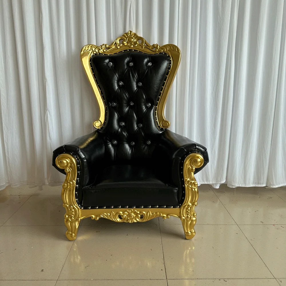 Hot Selling Luxury Cheap Hotel Wedding Throne Chair For Sale White Queen King Gold King And Queen Chairs
