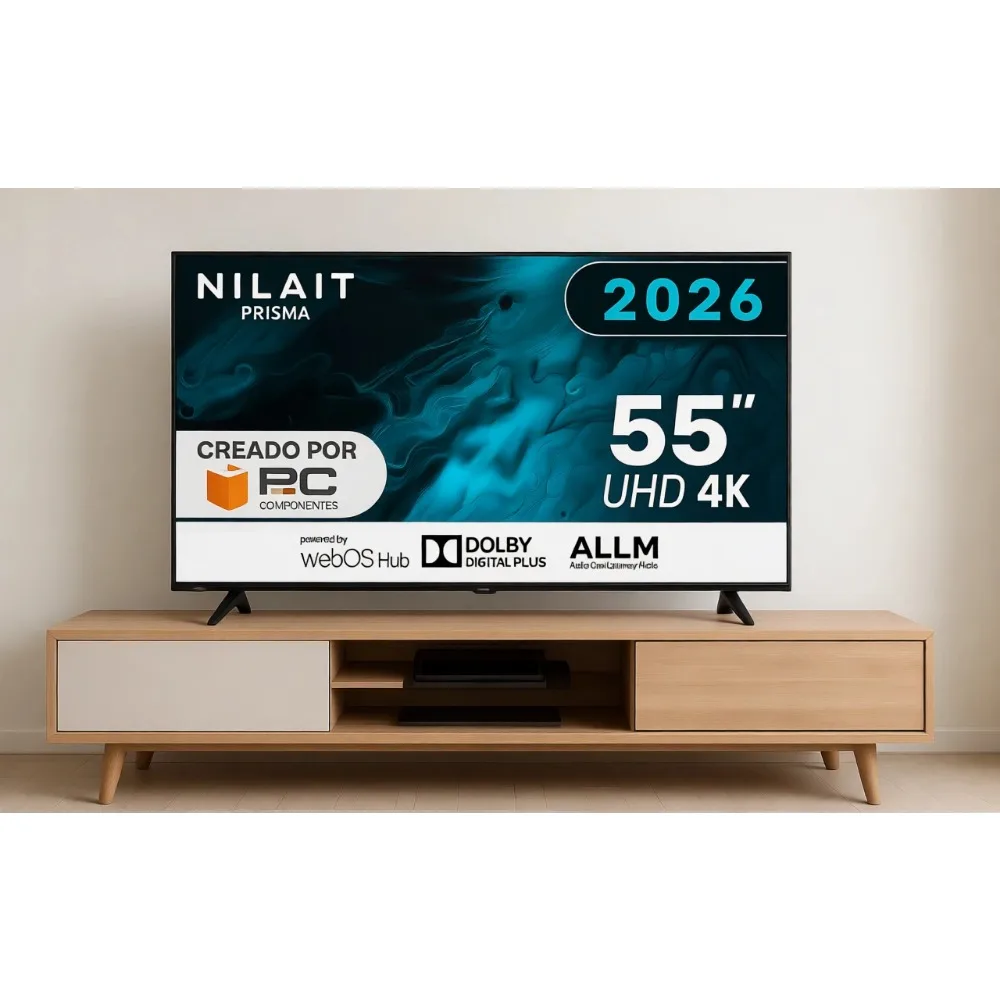 Televisor inteligente 4K de 32 pulgadas con WebOS, HDR10, HLG, MEMC, ALLM, Dolby Audio, WiFi, Bluetooth, HDMI 2.1 y tecnología LED.