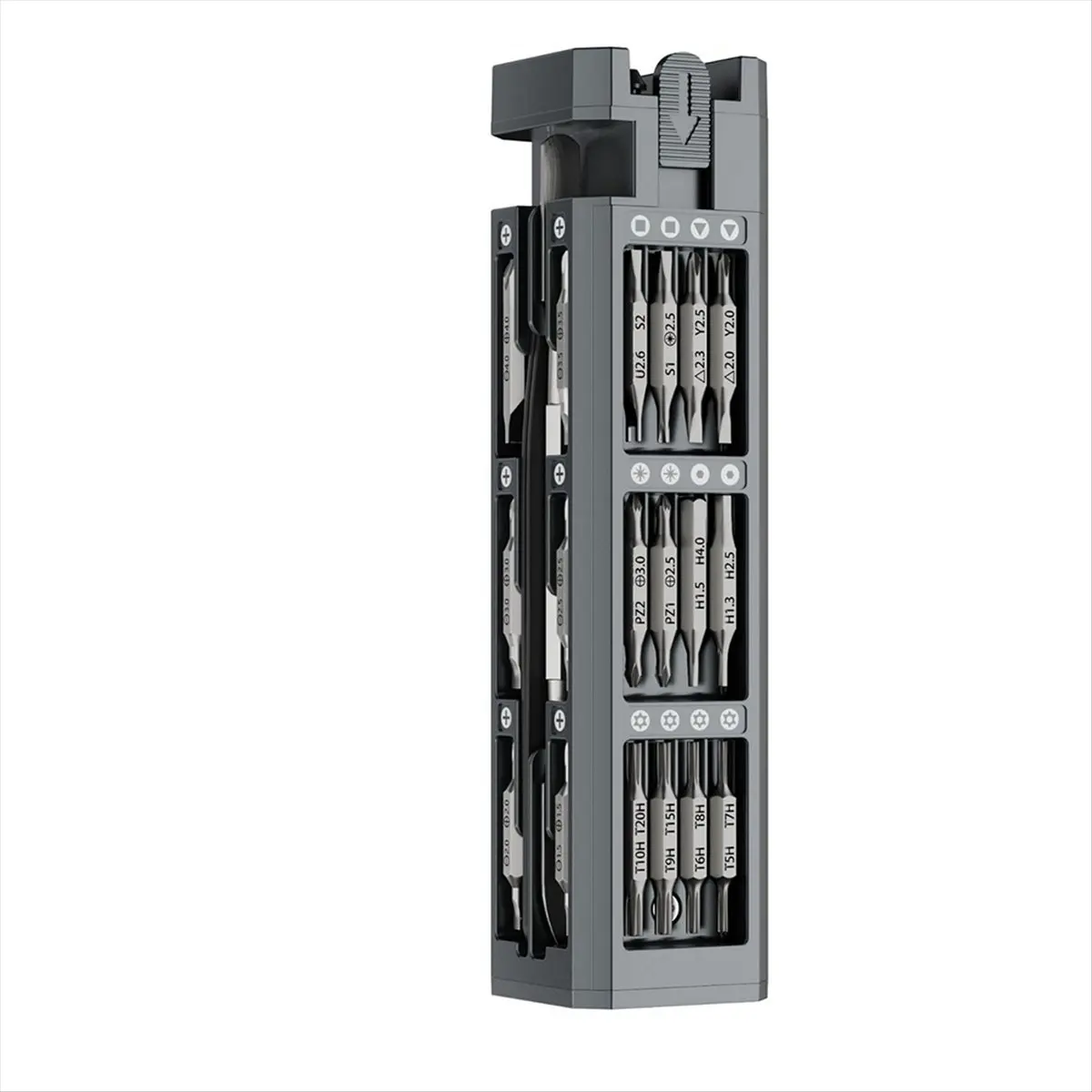A10R 60-in-1 Precision Screwdriver Set with Pop-Up Magnetic Case, for Electronics, Phone, Computer, PC, Watch, Eyeglass