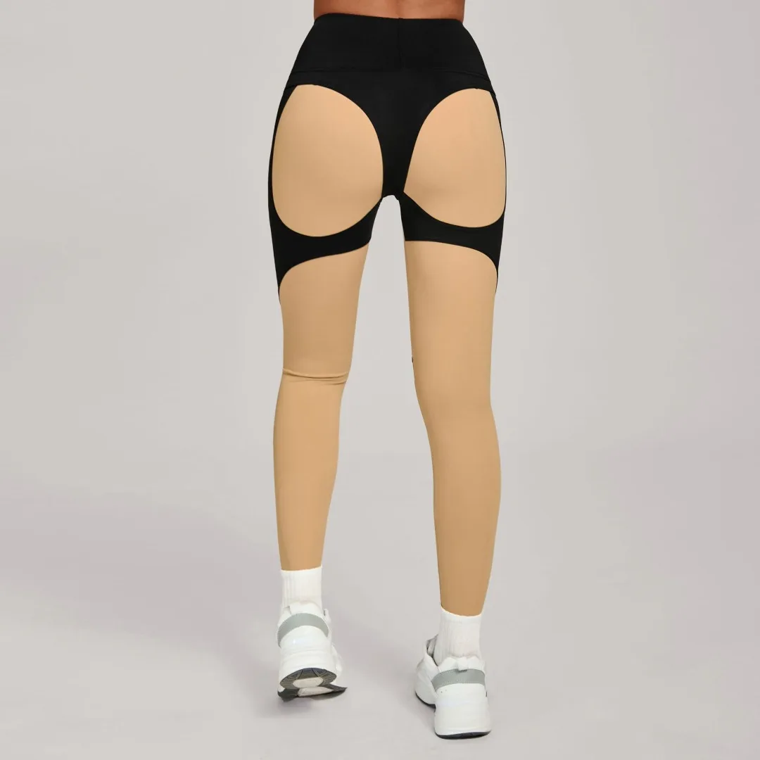 

Women's High Waist Hip Lift Yoga Pants Spliced Color Slimming Quick Dry Fitness Pants Casual Outdoor Running Sports Trousers