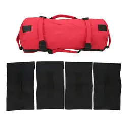 Adjustable 6-Handle Fitness Sandbag for Indoor Gym Workouts - Multi Purpose Weight Bag with Oxford Fabric and Filler Bags