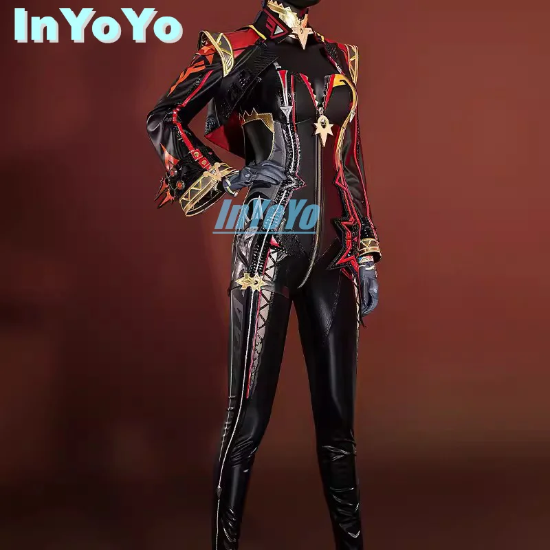 InYoYo Genshin Impact Mavuika Pyro Archon Jumpsuit Uniform Game Suit Cosplay Costume Halloween Carnival Party Outfit Women XS-XX