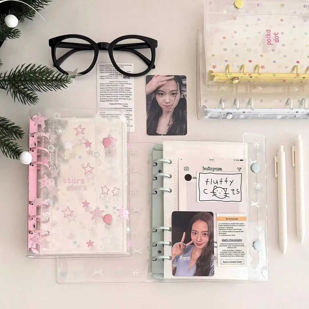 MINKYS Kawaii 3 inch Kpop Photocards Collection Book Photo Cards Bills Stickers Storage Book iDol Kpopcards Album