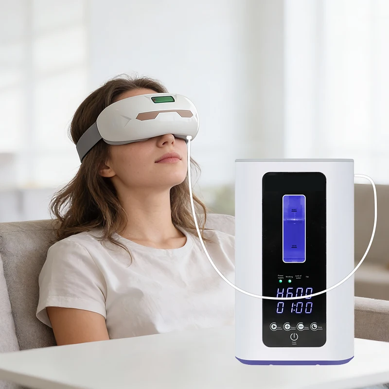 

CE ISO Approved PEM Membrance 300ml 900ml Multiple Flow Rate Hydrogen Inhalation Machine With Eye Massager
