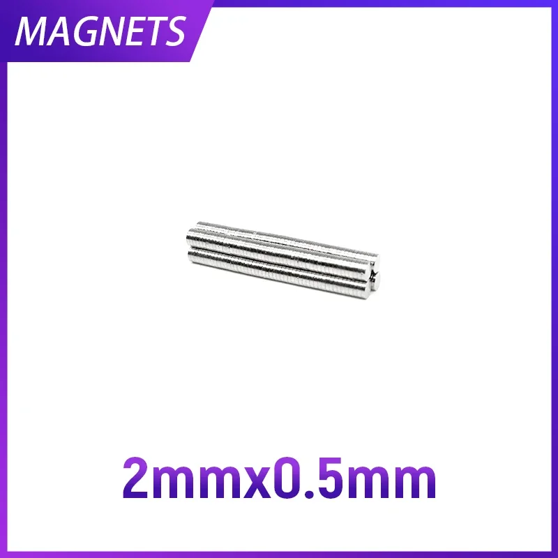 

100/200/500/1000Pcs Magnet 2x0.5mm Hot Round Strong Search Magnets Neodymium Rare Earth Powerful Permanent Refrigerator Magnets