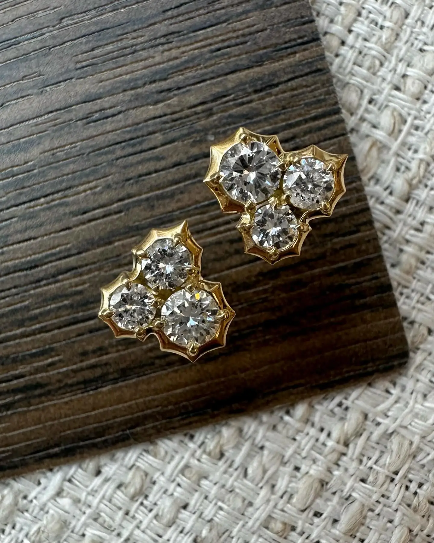 Jovovasmile Moissanite Stud Earrings total about 0.25 CT Total 18K Solid Yellow Gold 6mm Length for Women Jewelry