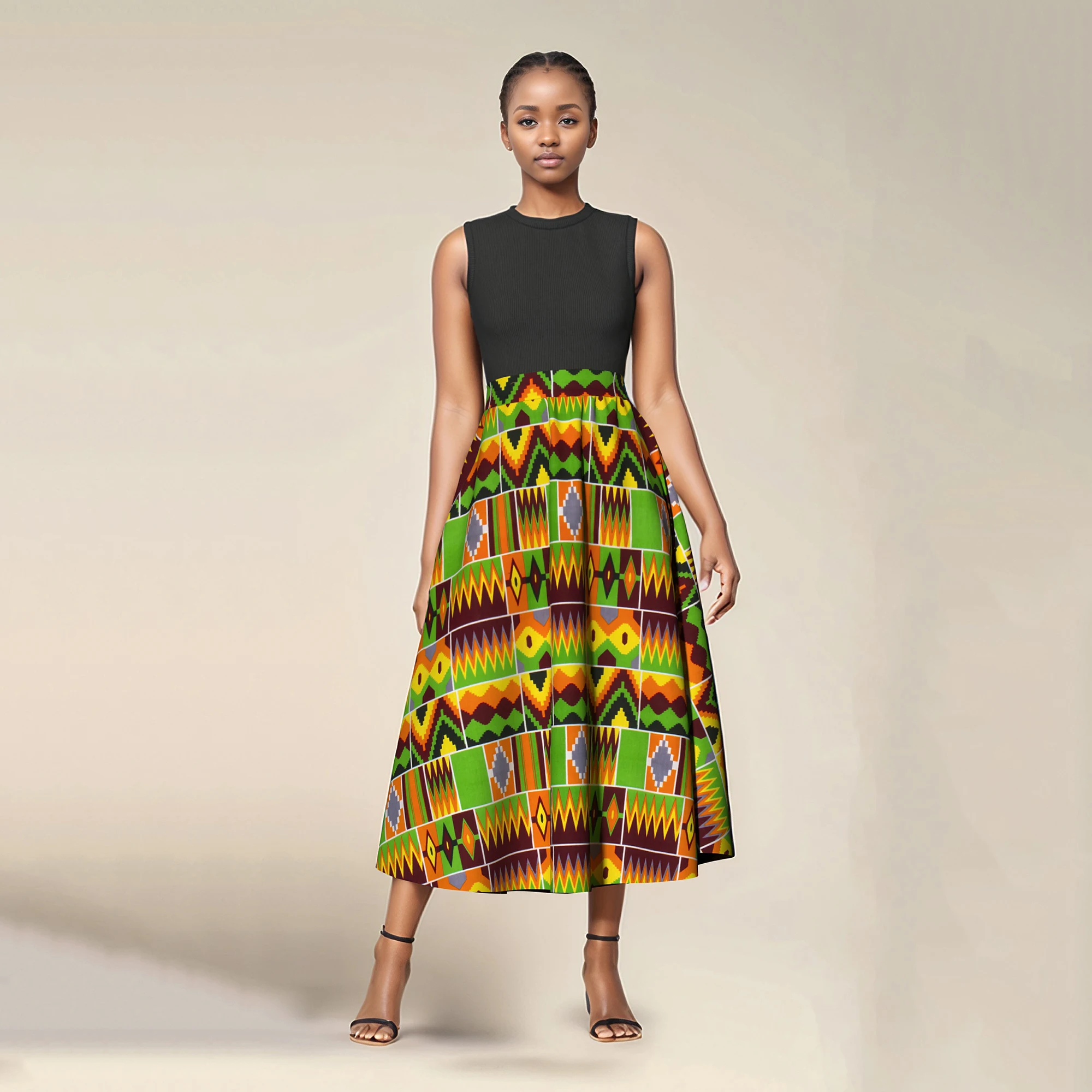 Weibliche Lange Maxi Rock für Frauen African Dashiki Drucken Hohe Taille Rock Damen Kausalen Traditionellen Ankara Rock WY820 – Detail 11