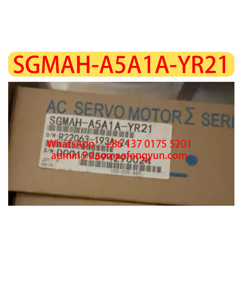 

SGMAH-A5A1A-YR21 Brand New Servo Motor SGMAH A5A1A YR21，Fast shipping